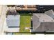 Aerial view of the property showcasing the house, garage, and backyard at 2031 Central Ave, Indianapolis, IN 46202