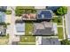 Aerial view showcasing the house, garage and backyard featuring green grass at 2031 Central Ave, Indianapolis, IN 46202