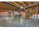 An unfinished basement featuring concrete floor, insulated walls, and utility access at 281 Dovetree Dr, Danville, IN 46122