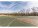 Well-maintained basketball court surrounded by trees, perfect for outdoor recreation at 405 Letterman Dr, Brownsburg, IN 46112