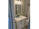 Renovated bathroom featuring new vanity, marble countertop, and updated shower and sink fixtures at 4504 Winthrop Ave, Indianapolis, IN 46205