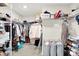 This walk in closet features wire shelving, hardwood floors, and a clothing rack with storage at 491 Tracewood Bnd, Greenfield, IN 46140
