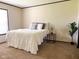 Inviting bedroom with carpeted floors, lots of light, and a cozy bed at 5010 S 550 W, Columbus, IN 47201