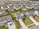 Aerial view of a residential neighborhood showcasing well-maintained homes, yards, and community layout at 5520 N Woodside Ct, McCordsville, IN 46055