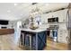 Well-appointed kitchen with a central island, stainless steel appliances, and ample counter space at 7418 W Old Sr 252, Edinburgh, IN 46124