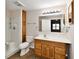 Bathroom featuring a shower/tub combo, and a vanity with integrated sink at 7953 Forest Park Dr, Indianapolis, IN 46217