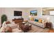 Bright living room featuring comfortable seating, hardwood floors, and a stylish entertainment area at 7953 Forest Park Dr, Indianapolis, IN 46217