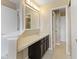 Well-lit bathroom with a vanity and mirror, offering ample counter space at 9459 Wimbledon Ct, Indianapolis, IN 46250