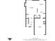 Floor plan image of the first floor featuring a living room, kitchen, dining area, bath, foyer and garage at 9459 Wimbledon Ct, Indianapolis, IN 46250