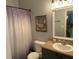 Charming bathroom showcasing decorative art and stylish lighting, adding character to the space at 950 Kempson Ct, Westfield, IN 46074