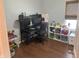Functional spare bedroom featuring a workstation with desk and storage, ideal for work or hobbies at 950 Kempson Ct, Westfield, IN 46074