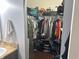 Walk-in closet providing ample space for clothing and shoes, ensuring organization and convenience at 950 Kempson Ct, Westfield, IN 46074