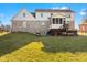 Exterior view of the home with backyard, highlighting the property's spacious yard, patio and outdoor living at 1146 Mount Vernon Dr, Greenwood, IN 46142