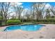 Inviting in-ground pool with stone surround and seating area, perfect for outdoor entertaining at 11796 Sycamore St, Zionsville, IN 46077