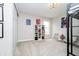 Bright bedroom features a loft bed, light-colored walls, neutral carpet, and decorative wall art at 19966 Chatham Green Dr, Westfield, IN 46074
