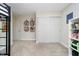 Bedroom featuring a sliding door closet, carpeted floors, neutral walls, and playful décor at 19966 Chatham Green Dr, Westfield, IN 46074