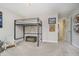 Spacious bedroom showcasing a modern loft bed, neutral carpet, and charming decor at 19966 Chatham Green Dr, Westfield, IN 46074