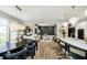 Bright kitchen with pendant lighting that opens to a dining area and spacious living area at 19966 Chatham Green Dr, Westfield, IN 46074