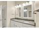 Bathroom featuring double vanity sinks, ample counter space and stylish fixtures at 2199 Somerset Dr, Franklin, IN 46131