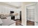 Bright kitchen featuring white cabinets, stainless steel appliances, and a convenient pantry space at 2199 Somerset Dr, Franklin, IN 46131