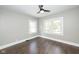 Bright bedroom with hardwood floors and a ceiling fan at 415 Ruskin Pl, Indianapolis, IN 46205