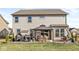 Spacious backyard with a gazebo featuring a seating area and a grill at 4179 Ironclad Dr, Bargersville, IN 46106