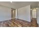 Inviting living room features hardwood floors and an open layout perfect for entertaining guests at 5467 Powder River Ct, Indianapolis, IN 46221