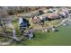 Stunning aerial view of lakeside properties with private docks and boat access points at 5901 Crystal Bay West Dr, Plainfield, IN 46168