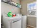 Laundry room with new front-loading washer and dryer at 5944 Aldridge Dr, Whitestown, IN 46075