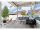 A covered outdoor patio provides a great space for outdoor living at 5944 Aldridge Dr, Whitestown, IN 46075