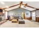 Comfortable living room with vaulted ceiling, wood accents and natural light at 7152 Sandalwood Dr, Avon, IN 46123