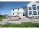 Backyard with a large deck and outdoor seating area at 9921 N Wind River Run, McCordsville, IN 46055