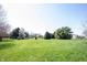 Large backyard with grass and mature trees at 9921 N Wind River Run, McCordsville, IN 46055