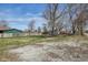 Empty backyard with lots of trees around the perimeter at 1039 S Ohio St, Martinsville, IN 46151
