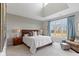 Spacious main bedroom with a tray ceiling, sitting area, and a large window offering natural light at 10744 Eldorado Cir, Noblesville, IN 46060