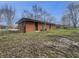 Large backyard with lawn and perimeter fence at 110 Pleasant Run Dr, Markleville, IN 46056