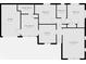Layout of home featuring a kitchen, laundry room, living room and bedrooms at 1303 S D St, Elwood, IN 46036