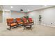 Basement featuring a projector and screen, with ample seating at 1804 Ernest Ct, Indianapolis, IN 46234