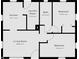 Simple floor plan shows 2 bedrooms, kitchen, living room, bathroom and laundry area at 2207 E Dudley Ave, Indianapolis, IN 46227