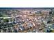 An aerial view captures a community with a mix of residential homes and commercial buildings at 2432 N Talbott St, Indianapolis, IN 46205