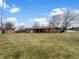 Large, fenced backyard with lawn and storage shed; ideal for outdoor enjoyment at 3509 River Bluff Rd, Anderson, IN 46012