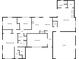 Detailed floor plan showcasing the layout of the home, including bedrooms, bathrooms, kitchen, and living spaces at 3509 River Bluff Rd, Anderson, IN 46012