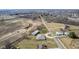 Aerial view showcasing the property and surrounding neighborhoods with construction nearby at 5529 W Mccord Rd, McCordsville, IN 46055