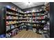Spacious walk-in pantry with abundant shelving for organized storage of food and household essentials at 5529 W Mccord Rd, McCordsville, IN 46055
