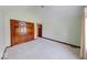 Spacious bedroom with vaulted ceiling, double closets and neutral carpet at 563 E Greencastle Rd, Mooresville, IN 46158