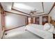 Spacious main bedroom with wood trim, ceiling fan and carpet at 563 E Greencastle Rd, Mooresville, IN 46158