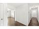 Bright hallway with parquet floors at 7434 King George Dr # A, Indianapolis, IN 46260