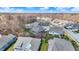 An aerial view of a neighborhood showcasing well-maintained homes and green spaces at 11072 Song Creek Ct, Fishers, IN 46040