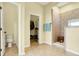 Bathroom area with open closet and walk in shower at 11072 Song Creek Ct, Fishers, IN 46040