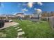 Backyard with a grass, patio, playground equipment, a trampoline, and privacy fence at 11849 Wapiti Way, Noblesville, IN 46060